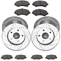Jeep Compass 2017 Brakes & Steering Disc Brake Pad and Rotor Kit