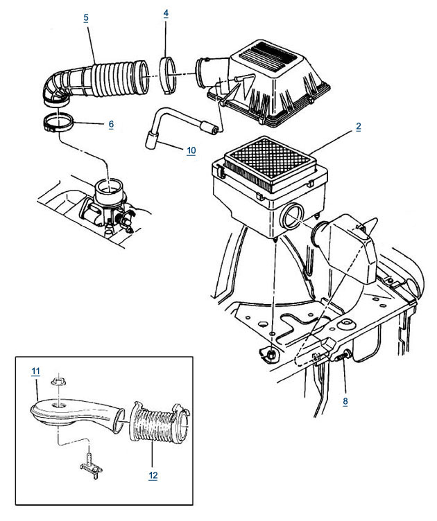 ZJ Grand Cherokee Air Intake Parts - 4 Wheel Drive jeep comanche wiring schematic 