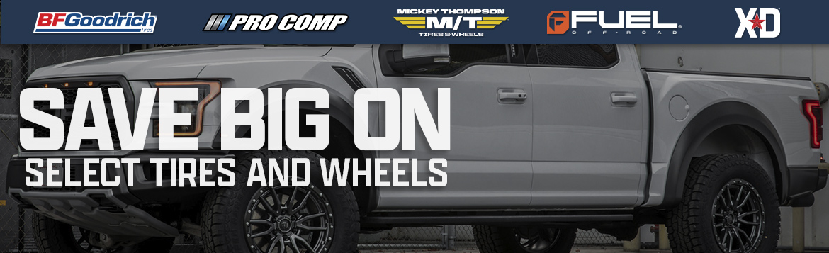 Save big on select tires and wheels