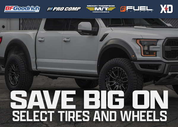 Save big on select tires and wheels