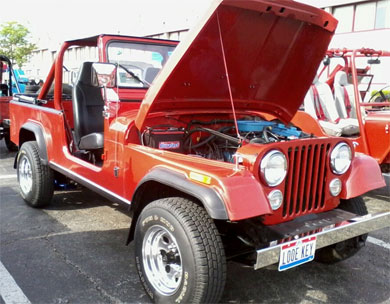 A well restored classic Jeep