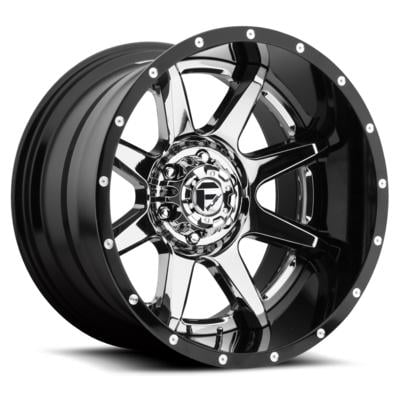 FUEL Off-Road Rampage D237 PVD Chrome Center Gloss Black Lip Wheels
