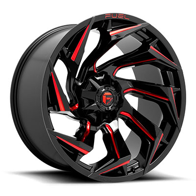 FUEL Off-Road Reaction D755 Black / Milled with Red Tint Wheels
