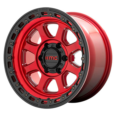 KMC KM548 Chase Red / Black Wheels