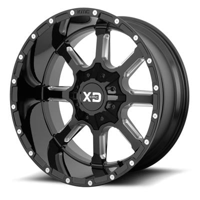XD XD838 Mammoth Gloss Black Milled Wheels