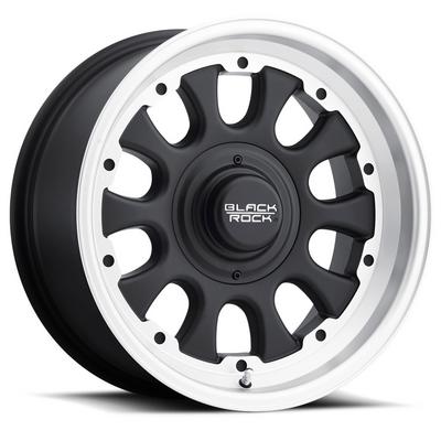 Black Rock 909 Type-D, 15×8 Wheel with 5 on 4.5 and 5 on 4.75 Bolt Pattern – Tungsten with Black- 909S580540