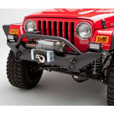 Body Armor Formed Front Bumper with Grille Guard and Winch Mount (Black) -  TJ-19531 