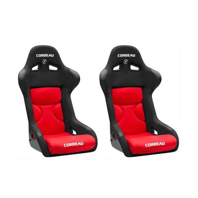 Corbeau FX1 Pro Racing Seats – Pair (Black/Red Cloth) – 29507PPR