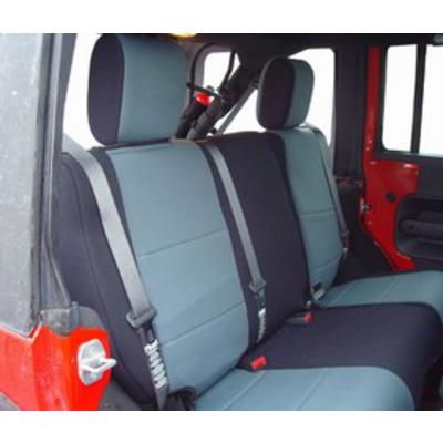 Coverking Custom Fit Seat Cover For Jeep Wrangler Jk 4 Door Neoprene Black Blue Spc264 Covers - Coverking Custom Fit Wetsuit Seat Covers