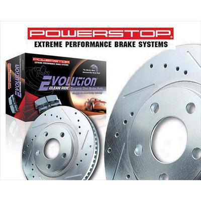 Power Stop K4490 Front and Rear Z23 Evolution Brake Kit with Drilled/Slotted Rotors and Ceramic Brake Pads 