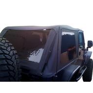 Rampage Frameless Sailcloth Soft Top with Tinted Windows and No Upper Doors (Black Diamond) - 109735
