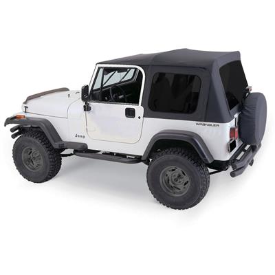 Rampage Complete Soft Top with Tinted Windows and No Upper Doors (Black  Diamond) - 68035 