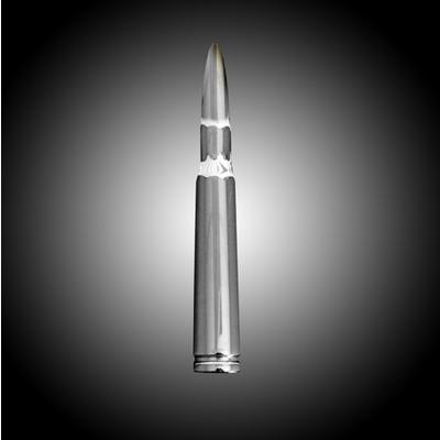 Recon .50 Cal Bullet Shaped Aluminum (Chrome) - 264ANT50CH