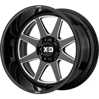 XD Wheels XD844 Pike, 20×12 with 8×170 Bolt Pattern – Gloss Black Milled – XD84421287344N